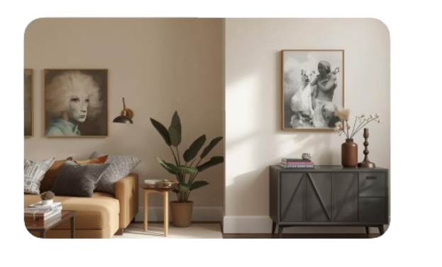 Living room painting example